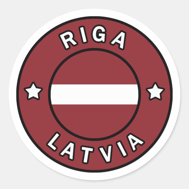 Sticker Rond Riga Lettonie (Devant)