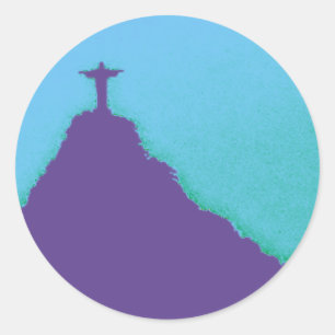 Sticker Rond Rio Corcovado Cristo
