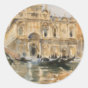 Sticker Rond Rio dei Mendicanti, Venise par John Singer Sargent