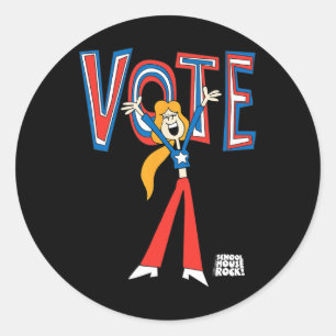 Sticker Rond Ripple Junction X Schoolhouse Rock Vote Pour Sarah