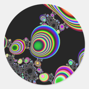 Sticker Rond Ripple psychédélique