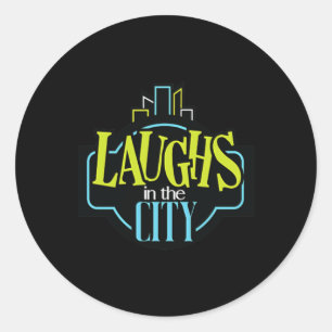 Sticker Rond Rire Dans La Ville