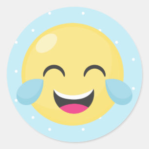 Sticker Rond Rire les points bruyants d'Emoji