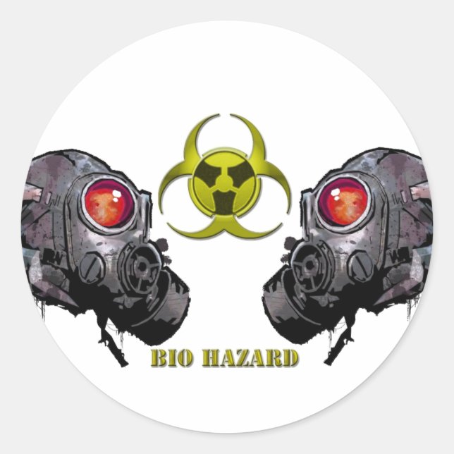Sticker Rond Risque de bio (Devant)