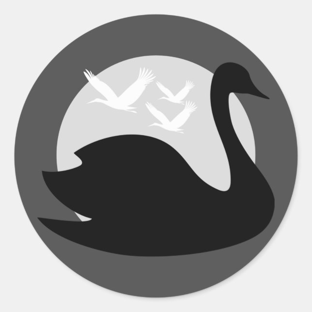 Sticker Rond Risque de queue pour les noirs (Devant)