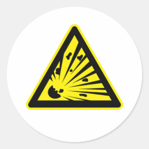 Sticker Rond Risque d'explosion
