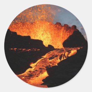 Sticker Rond Rivière De Feu
