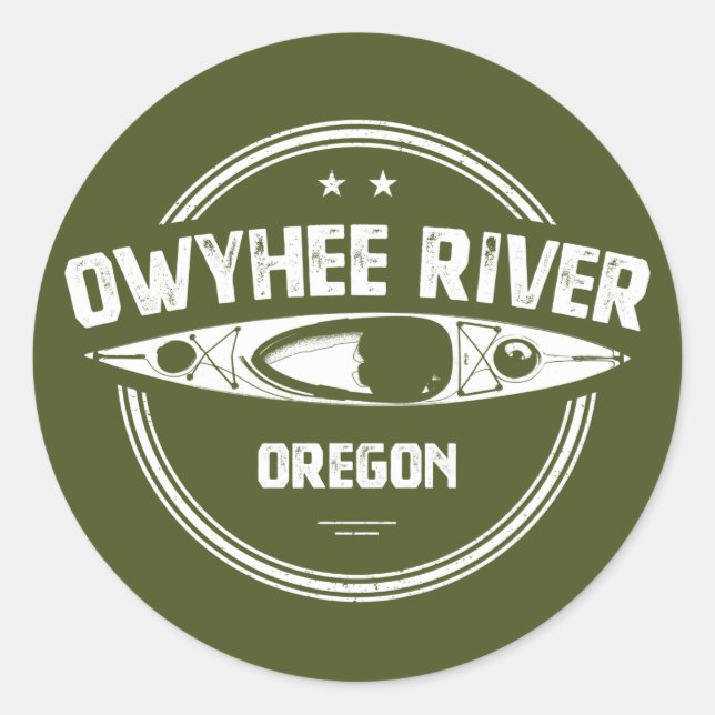 Sticker Rond Rivière Owyhee, Oregon (Devant)
