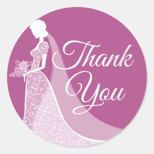 Sticker Rond Robe de mariée élégante en dentelle bordeaux et bl