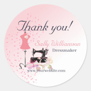 Sticker Rond Robe nuptiale Altérations rose