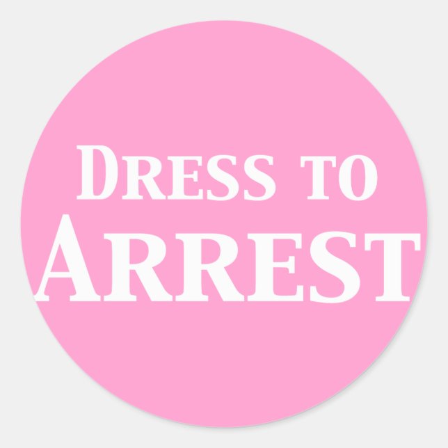 Sticker Rond Robe Pour Arrêter Les Cadeaux (Devant)