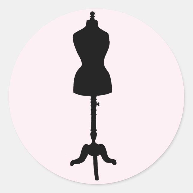 Sticker Rond Robe Silhouette II (Devant)