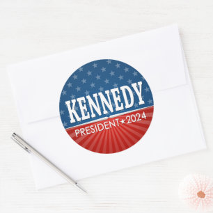 Sticker Rond Robert F Kennedy JR 2024 - étoiles rayures