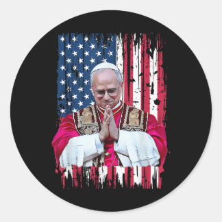 Sticker Rond Robert Francis Prévost Pape des Amériques