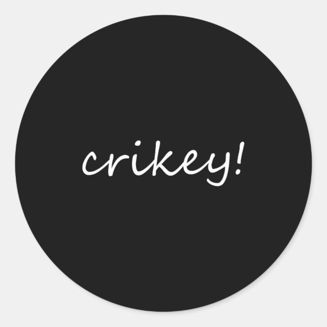 Sticker Rond Robert Irwin Crikey For Men Womens  (Devant)