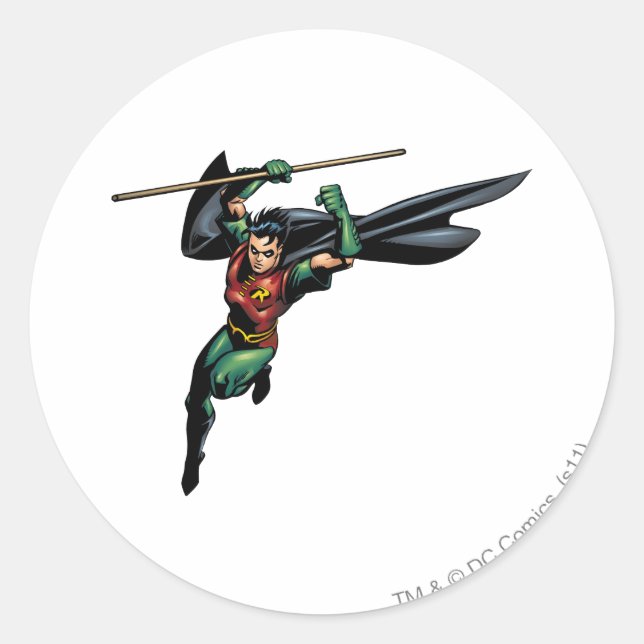 Sticker Rond Robin avec le personnel - Leaps (Devant)