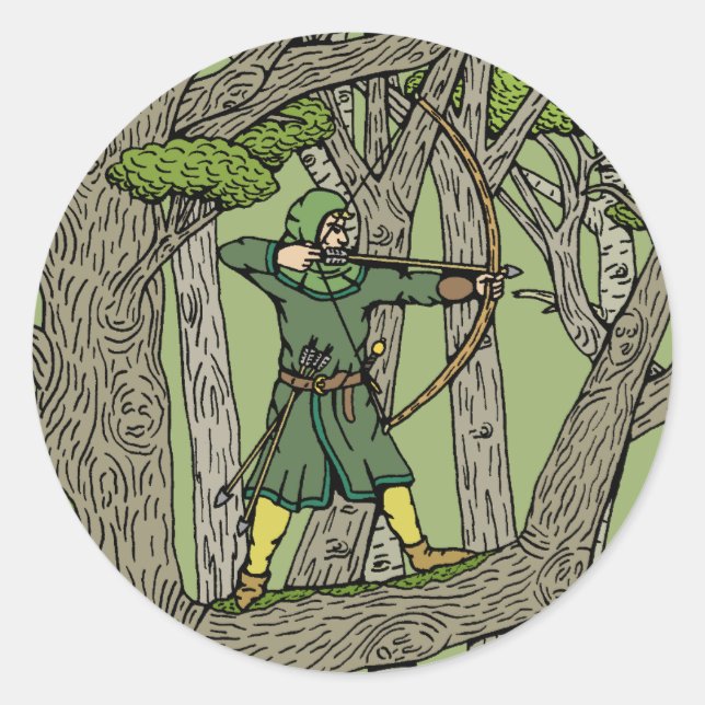 Sticker Rond Robin Hood (Devant)