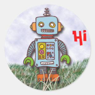 Sticker Rond Robot