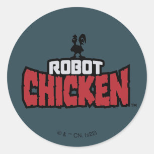 Sticker Rond Robot Chicken Logo