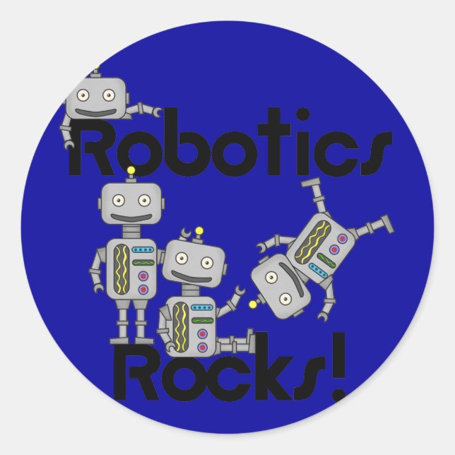 Sticker Rond Robotics Rocks (Devant)