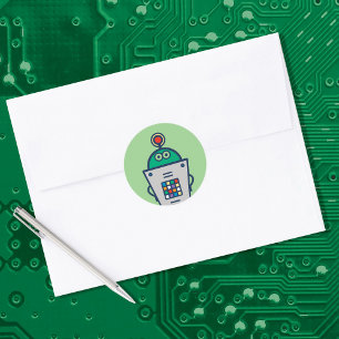 Sticker Rond Robots Hobby AI