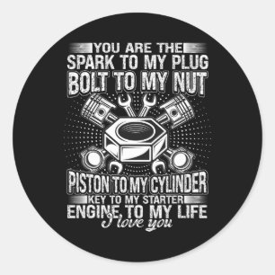 Sticker Rond Robt Mécanique De Voiture À Mon Piston De Nut À Mo