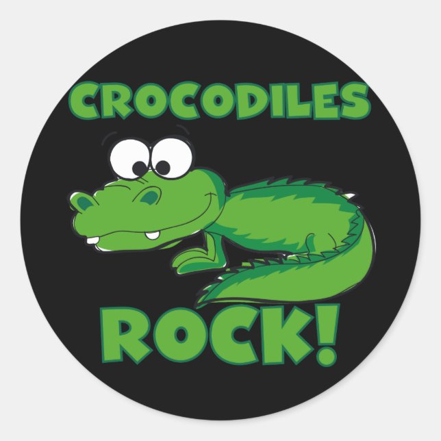 Sticker Rond Rocher des crocodiles (Devant)