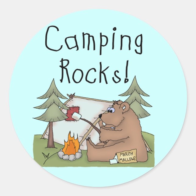 Sticker Rond Rochers de camping (Devant)