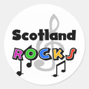 Sticker Rond Roches de l'Ecosse