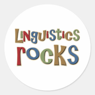 Sticker Rond Roches de linguistique