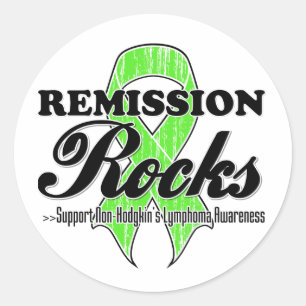 Sticker Rond Roches de remise - conscience de lymphome de