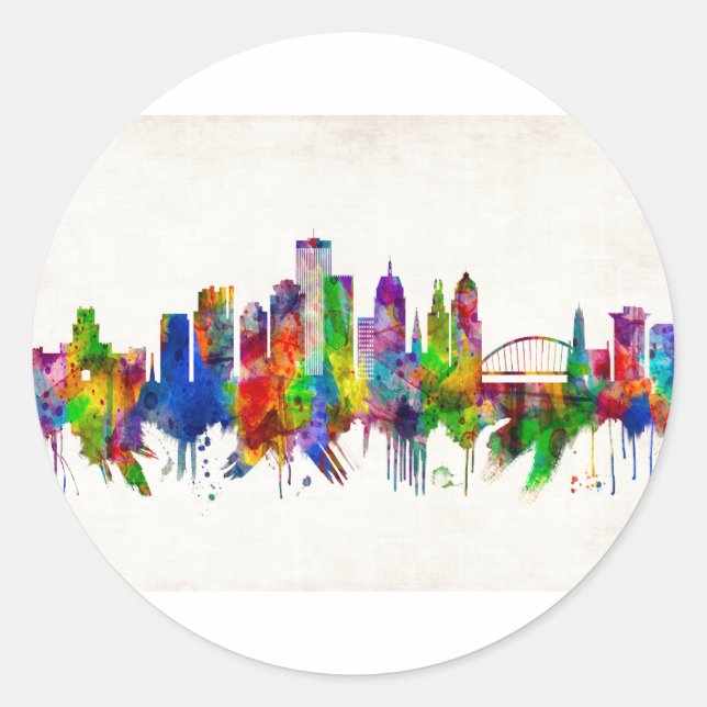 Sticker Rond Rochester New York (Devant)