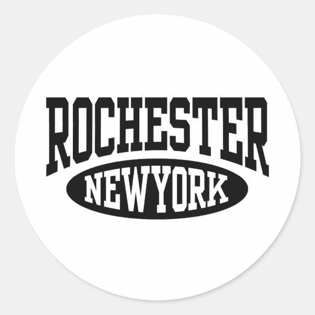 Sticker Rond Rochester New York (Devant)