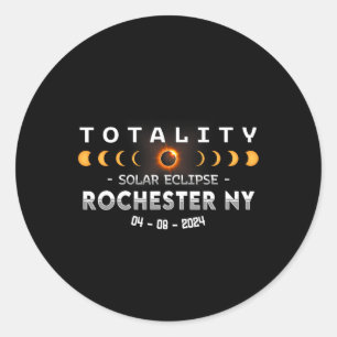 Sticker Rond Rochester Ny Total Solar Eclipse 2024