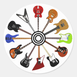 Sticker Rond Rock Around the Clock