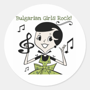 Sticker Rond Rock féminin bulgare