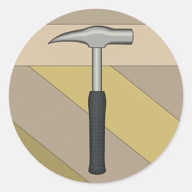 Sticker Rond Rock Hammer (Devant)