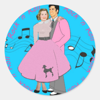 Sticker Rond Rock ' n roll