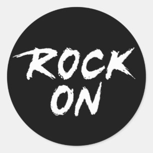 Sticker Rond Rock On
