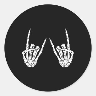 Sticker Rond Rock On Band Rock Et Roll Costume Halloween Hommes