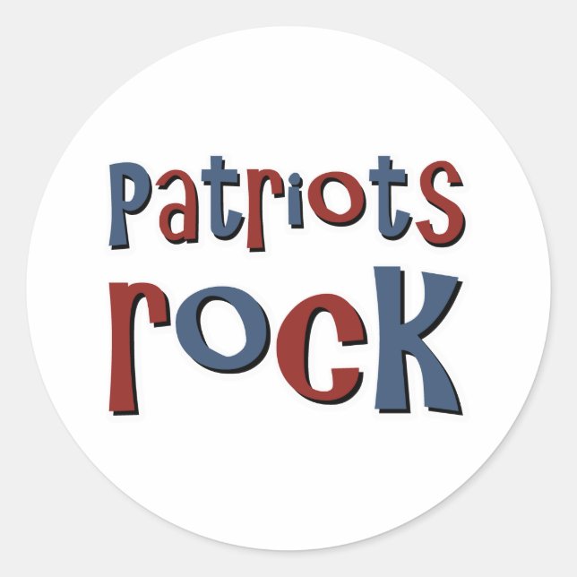 Sticker Rond Rock patriote (Devant)