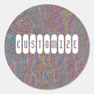 Sticker Rond Rock psychédélique - Modèle