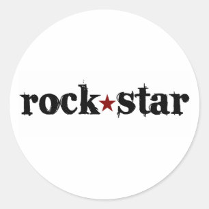 Sticker Rond Rock Star