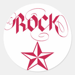 Sticker Rond Rock Star