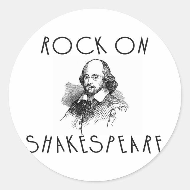 Sticker Rond Rock Sur Shakespeare (Devant)