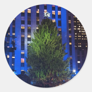 Sticker Rond Rockfeller Center Christmas Tree NYC Photographie