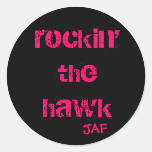 Sticker Rond Rockin l'autocollant de faucon