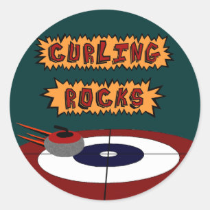 Sticker Rond Rocks de curling