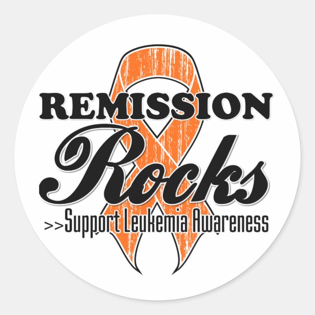 Sticker Rond Rocks de remise - Sensibilisation à la leucémie (Devant)