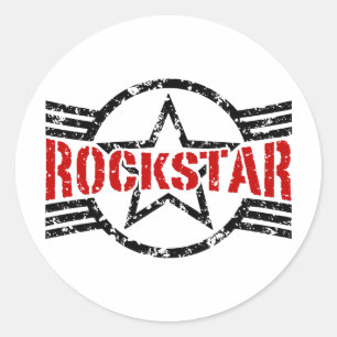 Sticker Rond Rockstar